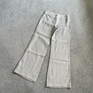 Eileen Fisher 100% Linen Gray Wide Leg Pants in Gray US 2P   - Q1240